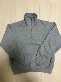 GU ヘビーウェイトスウェットハーフジッププルオーバー M グレー