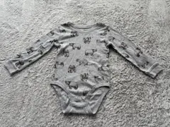 カーターズ ベビー服 ロンパース アニマル柄 クマ 長袖 グレー