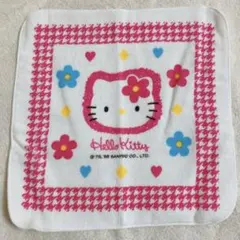 新品 ☆ ハローキティ タオルハンカチ　ハンカチ　キティ　サンリオ　レトロ