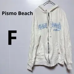 Pismo Beach【F】ジップアップパーカー ホワイト シンプル しろ