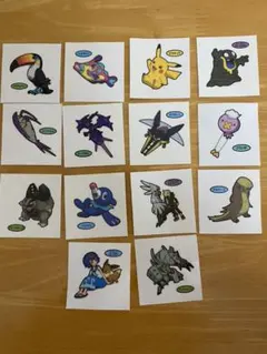 ポケモンパンシール ポケモンシール デコキャラシール　13枚+1枚