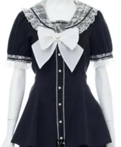 Secret Honeyレースフリルセーラーセットアップ 上のみ　ブラック