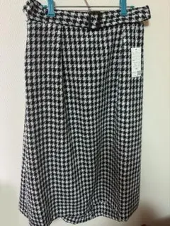 千鳥柄 ロング スカート