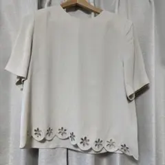 レディース 綺麗め ベージュ トップス 花柄