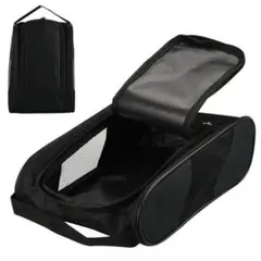 シューズ用メッシュバッグ 通気性 中が見やすい ダブルファスナー 運動