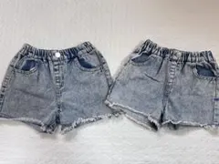 フタフタ ショートパンツ デニム 110 120 セット 双子
