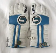 samas スキー・スノボー手袋 牛革グローブ レトログローブ ヴィンテージ　白