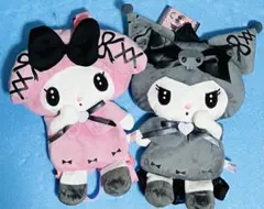 マイメロディ♡クロミ　真夜中のメロクロぬいぐるみリュック４　２種セット