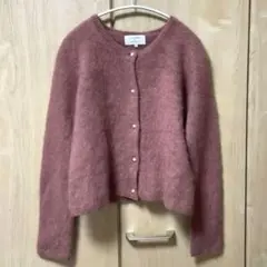 【カシミヤ100％ 】ANAYI ふわふわカーディガン ダスティピンク 38