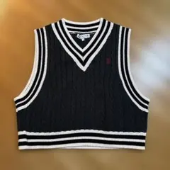 POLO ASSN. ケーブル編みニットベスト Fサイズ