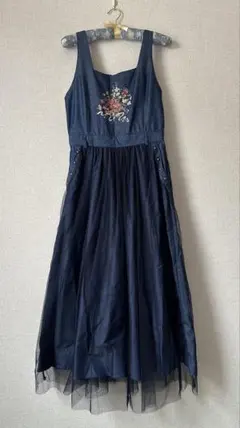 axes femmeアクシーズファム ブーケ刺繍チュールジャンスカ Mサイズ