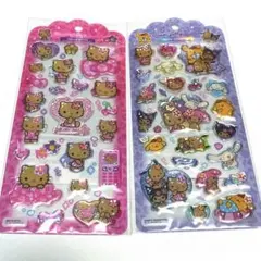 新品　サンリオキャラクターズ　ドロップジェリーシール2点セット　日焼け