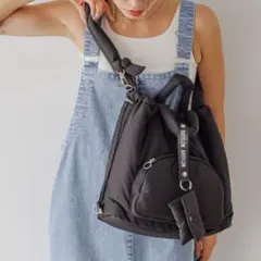 ◯美品◯BAYFLOW ポーチチャーム付きマルチWAYパフトートバッグ