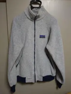 80s デカタグ PATAGONIA パイルジャケット ヘザーグレー Lサイズ