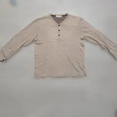 TAKEO KIKUCHI ベージュ ヘンリーネックセーターのサムネイル