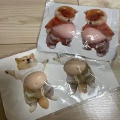 お腹ぷにぷにシール　柴犬　４匹セット