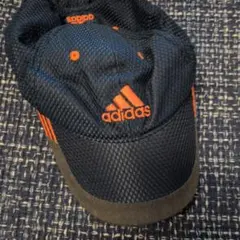 adidas メッシュキャップ ネイビー オレンジ54〜57㌢フリーサイズのサムネイル