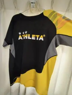 ATHLETA プラシャツ ブラック/イエロー size o