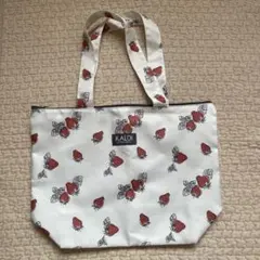 カルディ　いちご柄　エコバッグ　トートバッグ