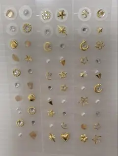 17時までお値下げ本日サービス品!耳ツボジュエリー６０粒　金アレ対応