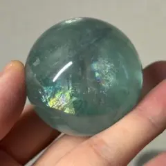 レア 高品質 グリーンアップルフローライト スフィア - メルカリ