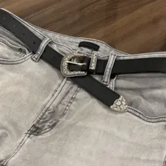 ウエスタンベルト ブラック 男女兼用 古着 アメカジ y2k シンプル ベルト