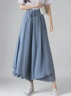 【値下げ中】ガウチョパンツ ブルー