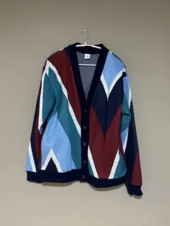 ZARA カーディガン　L アクリル　マルチカラー　総柄