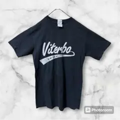 プリント Tシャツ S 黒 ブラック カレッジ 大学 ロゴ アメカジ 古着 半袖