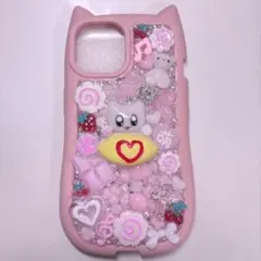 iPhone15 スマホケースデコ デコ電 平成女児 地雷系