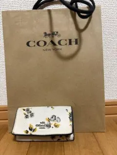 COACH キーケース 花柄 紙袋付き