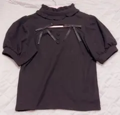 【 MARS 】ほぼ新品！値下げ可能！黒のフリル襟半袖トップス