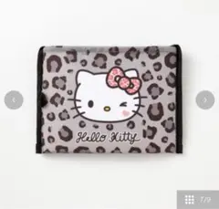 しまむら　ハローキティ エコバッグ ブラック グレー ヒョウ柄 ギャル