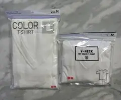 ユニクロ メンズ VネックT 2枚セット サイズM