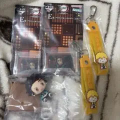 鬼滅の刃 一番くじ 竈門炭治郎 我妻善逸 ちょこのっこ キーホルダー セット