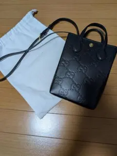 ラスト1【新品】GUCCI グッチ スーパーミニ ショルダー ブラック2WAY 