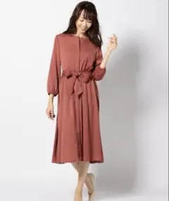 23区 パウダリーデシン 2WAYロング ワンピース