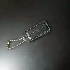 COACH ブラックレザー キーホルダー