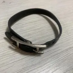 HERMES プールトゥール ブラックレザーブレスレット マルジェラ期