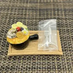 スキレットパンケーキ ミニチュア フェイクフード 樹脂粘土 固定なし