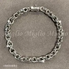 ペーパーチェーンブレスレット　シルバー925コーティング　ヴィンテージ　20cmのサムネイル