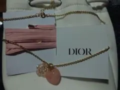 Dior ハート型チャーム &ローズネックレス