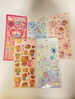 サンリオキャラクターズ　キラキラストーンシール・キラキラジュエルシール5枚セット