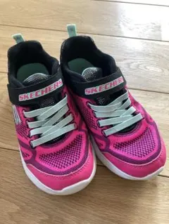SKECHERS ピンク ブラック スニーカー 22cm