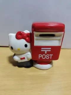 ハローキティ 郵便ポスト型 陶器製貯金箱