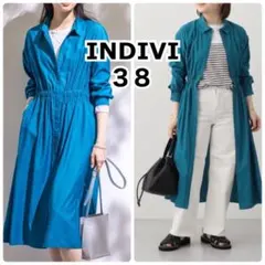 【美品】INDIVI シャツワンピース　羽織り　2way 38 ウォッシャブル