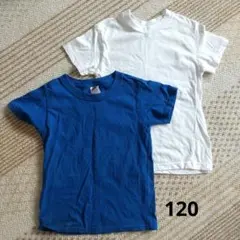 青と白のTシャツ2枚セット 120