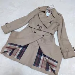 マッキントッシュフィロソフィー　チェック　トレンチコート　ロング　ベルト