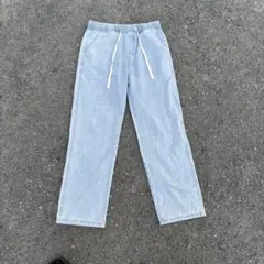 ライトブルー ストレートデニムパンツ