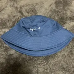 美品　アニエスベー　バケットハット　バケハ　紺色　日本製　レア　アウトドア